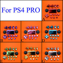 Botones de gatillo enchapados, tapas de empuñaduras analógicas, cubierta Dpad R1/L1/R2/L2, botones para Sony PS4 Pro Slim Controller JDS-040 2024 - compra barato