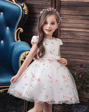 Vestido de flores para niña, elegante vestido de princesa bordado, vestido pequeño de flores para niña 2020 2024 - compra barato