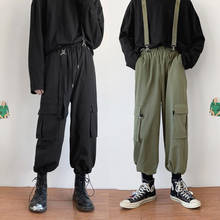 2021 Men's Jumpsuit Fashion Overalls Harajuku Salopettes Romper Casual Pants Loose Streetwear Trousers Male Hip Hop Sweatpants 2024 - buy cheap