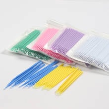 5bag disposable plastic Swab micro dental brush applicator eyelash micro brush applicator for microblading accessories 2024 - buy cheap