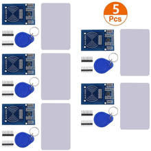 5PCS RFID Kit Mifare RC522 RFID Reader Module with S50 White Card and Key Ring For Arduino Raspberry Pi 2024 - buy cheap