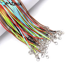 10pcs/lot Adjustable Braided Rope Cotton Waxed Cord String Necklace Chain With Lobster Clasp Cord DIY Jewelry Making Findings 2024 - buy cheap