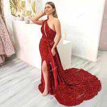 Sofuge Sparkly Sequin Mermaid Evening Dresses Robe De Soiree Vestidos De Fiesta Noche Celebrity Formal Wedding Party Prom Gown 2024 - buy cheap