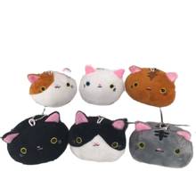 Wholesale 50pcs/lot 6 Colors 7cm Cats Plush Stuffed Toy Cat Key Chain Gift Toy 2024 - buy cheap