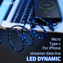 Glow LED Lighting Fast Charging Sync Data USB Type C Cable Phone Cable USB C Micro Charger Cable Wire for iPhone Huawei Samsung 2024 - buy cheap