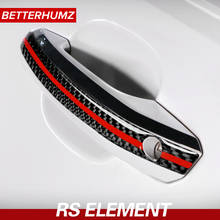 Protector de puerta de fibra de carbono para coche Audi, cubierta embellecedora anticolisión para Exterior de estilismo, 4 Uds., para Audi A4 A5 2017-2022, accesorios 2024 - compra barato