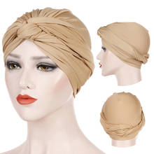 Lenço de cabeça feminino de algodão, lenço de cabeça para mulheres, turbante islâmico, acessórios de roupas, chapéu turbante 2024 - compre barato