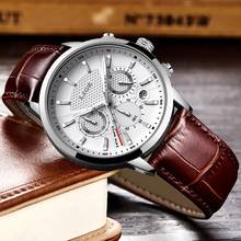 2021 New LIGE Top Brand Luxury Men Quartz Wristwatch Luminous Waterproof Watches Sport Leather Watch For Men Relogio Masculino 2024 - buy cheap