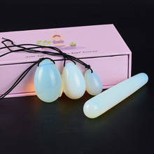Opalite Natural Yoni huevos Vaginal Bola de masaje mujeres ejercitador Kegel bolas Vaginal Jade huevo Yoni masaje palo conjunto 2024 - compra barato