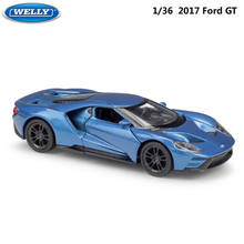 Welly diecast 1:36 2017 ford gt similar, carro de modelo de carro esportivo, carro de brinquedo com liga metálica para crianças, coleção de presentes 2024 - compre barato