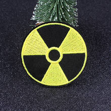 Chernobyl Nuclear Dangerous Sign Radioactive Patch Embroidery sewing Yellow Green Iron on Patch For Clothes Applique DIY Fabric 2024 - buy cheap