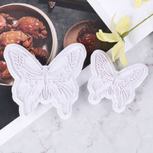 2pcs/Set Butterfly Cookie Plunger Cutters Mould Baking Tools Cake Fondant Decorating Mould Dough Ice Pastry Slicer 2024 - buy cheap