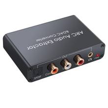 Преобразователь HDMI ARC DAC, адаптер HDMI, аудиообратный канал, Цифровой HDMI Оптический SPDIF коаксиальный аналоговый 3,5 мм L/R стерео 2024 - купить недорого