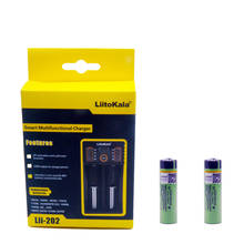 LiitoKala lii-202 USB 26650 18650 AAA AA Smart Charger + 2pcs NCR18650B 3.7V 18650 3400mAh Li-ion Rechargeable Battery (NO PCB) 2024 - buy cheap