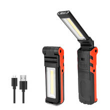 Powerful COB LED Working Light USB Rechargeable Torch Dimmable Flashlight With Magnetic Base & Hanging Hook & Power Display 2024 - buy cheap