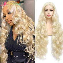 613 Blonde Wig Long Body Wavy Synthetic Wigs for Women X-TRESS Middle Part Lace Wig Heat Resistant Fiber Hair Daily Cosplay Wigs 2024 - buy cheap