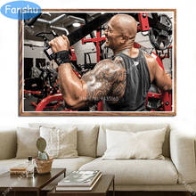 Póster de The Rock ddong Johnson para decoración del hogar, pintura en lienzo de arte de pared de culturismo de Fitness, carteles e impresiones para habitación decorativa 2024 - compra barato