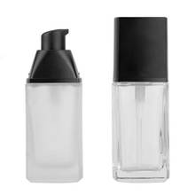 Botella vacía recargable de vidrio esmerilado de 30ml para loción, líquido, crema corporal, frascos de contenedor de base cosmética con bomba de prensa 2024 - compra barato