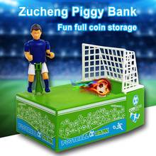 Electric Soccer Player Goal Kicking Piggy Bank Coin Money Saving Box Kids Toy Desktop Decorations Storage Organize 2024 - buy cheap