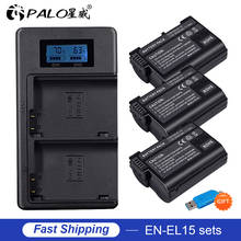 Bateria + carregador usb duplo para nikon, para modelos d850, d810, d810a, d750, d500, d7500, d7200, d7100 2024 - compre barato