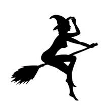 Dawasaru Funny Sexy Witch Lady Car Stickers Sunscreen Decals Laptop Guitar Suitcase Truck Autos Decoration PVC,12cm*11cm 2024 - buy cheap