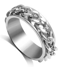 Fashion bulgaria Brand Men's Ring Punk Rock templar ring Zinc Alloy Chain Spinner Rings For Women Wholesale 2024 - buy cheap