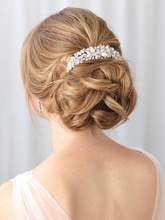 Silver Color Hair Comb Pearl Rhinestone Headband Bridal Hairpin Hairpin Female Wedding Dress Hair Accessories 2024 - buy cheap