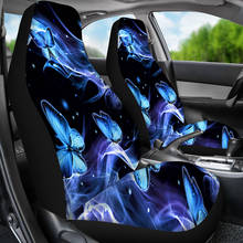 Новые трендовые чехлы на передние сиденья автомобиля с 3D-принтом бабочки, аксессуары для интерьера автомобиля, универсальные автомобильные детали, защита сидений для стайлинга 2024 - купить недорого
