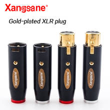 Xangsane-conector de audio para amplificador de potencia, cable XLR de 3 pines de alta gama de cobre puro, carcasa negra, chapado en oro, Hifi, 4 Uds. 2024 - compra barato