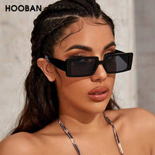 HOOBAN Vintage Big Rectangle Sunglasses Women Fashion Brand Designer Sun Glasses Female Retro Male's Eyeglasses Shade UV400 2024 - buy cheap