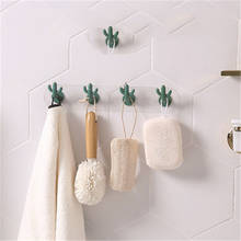 Creative Strong Door Nail-free Hook 2-5pcs Tropical Cactus Hook  Kitchen Bedroom Wall Sticky Hook Household Goods 2024 - buy cheap