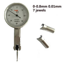 High accuracy 0-0.8mm 0.01mm Dial Test Indicator with 7 jewels dial indicator 3years quality guarantee! 2024 - buy cheap