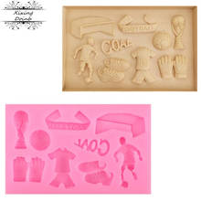 Football series silicone mold soft candy cake decorative mold chocolate clay Candy Mold 2024 - buy cheap