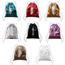 10pcs/lot  Sublimation Blank Magical Sequins item Bags For Sublimation INK Print DIY Gifts 45x35cm Bag 2024 - buy cheap