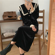 S-Xl New New Spring Dress Girls Boho Solid Female Vintage Dress Party Oversize Long Sleeve Women Dresses Robe Vestido 2024 - buy cheap