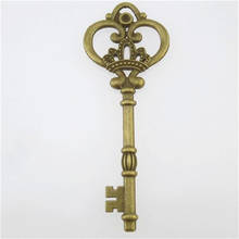 2 pçs bronze antigo coroa chave encantos pingentes acessórios para diy colar pulseira liga jóias fazendo 13095 2024 - compre barato
