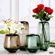 Nordic Style Glass Vase Dried Flowers Flower Flower Living Room Decoration Creative Decoration Simple Aquatic Flower Decoration 2024 - buy cheap