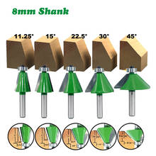 1PC 8MM Shank Milling Cutter Wood Carving Wood 11.25 15 22.5 30 45 Degree Chamfer End Mills Router Bit Woodorking Machine Tools 2024 - buy cheap