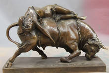 Estátua de decoração de bronze e cobre da china, estátua de boi boi de vaca 2024 - compre barato