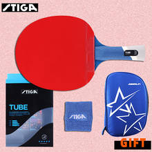 Резиновое весло STIGA 5Stars для настольного тенниса, профессиональная ракетка для пинг-понга с чехлом 170 г 5 звезд 2024 - купить недорого