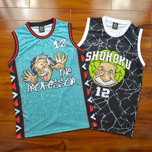 Camisa sem mangas para cosplay de slam dunk saphoku, conjunto de fantasia respirável de hip hop e basquete para homens e mulheres 2024 - compre barato