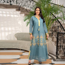 Eid Турция, женское платье с капюшоном, макси, хиджаб, Jilbab Vestidos, марокканский кафтан, халат, арабский эльбиз, мусульманский 2024 - купить недорого