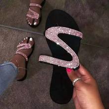 Sandalias de punta con diamantes de imitación para mujer, zapatos de talla grande 35-43, novedad de verano, 2020 2024 - compra barato