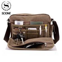 Scione mala de viagem multifuncional masculino e feminino, bolsa de ombro mensageiro sólida, mala de viagem com bolso para cartão para escritório ao ar livre 2024 - compre barato