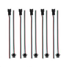 5Pairs 3 Pin JST SM Connectors For WS2812B WS2811 WS2812 LED Strip Female Male 2024 - buy cheap