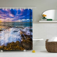 3D Natural Scenery Bathroom Decoration Shower Curtain Waterproof and Mildewproof Polyester Washable Shower Curtain with Hook 2024 - buy cheap