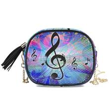 Leather Crossbody Bags For Women 2020 Travel Handbag Fashion music notes Simple Shoulder Messenger Bag Ladies Cross Body Bag 2024 - buy cheap