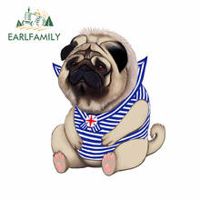 Earlfamily-adesivo para carro, 13cm x 10cm, para pug draw, vinil, à prova de arranhões, papel de carro, para quarto de criança, moto, decalque automático de capacete 2024 - compre barato