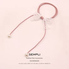 Sempli Lace Rruban Nylon Headbands Crunchy Hair Tie Hair Rubber Band For Women Hair Tie Haar Elastiekjes Hair Accessories 2024 - buy cheap