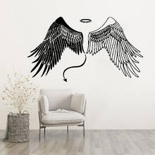 Fashion Angel Demon Evil Wings Wall Sticker Heaven Hell Paradise  Home Room Decoration Self Adhesive Decal Vinyl Mural ov571 2024 - buy cheap